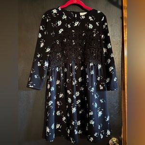 Pins and Needles Black Floral Dress
